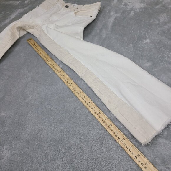 FRAME Le Crop Mini Boot in Multi White Ecru‎ Bootcut Stretch Jeans Size 28 - Picture 7 of 9